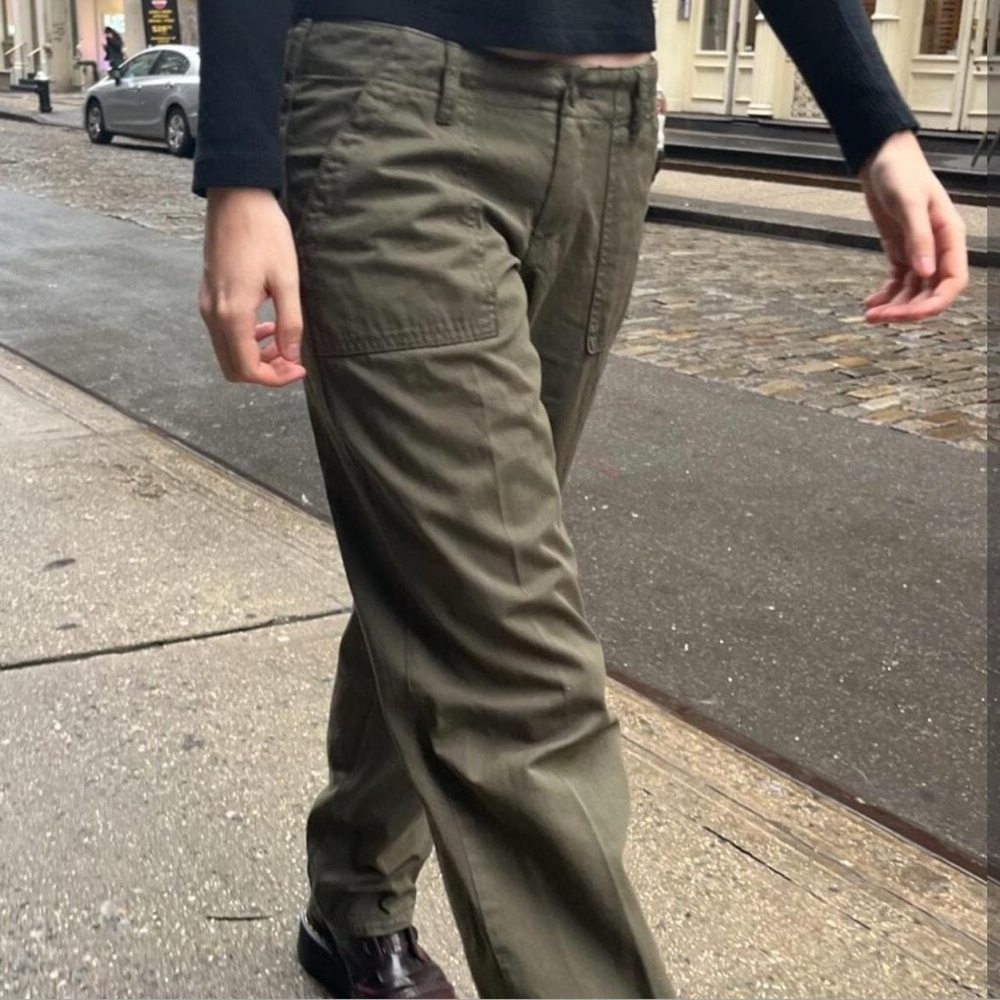 Brandy Melville green cargo pants with adjustable waist